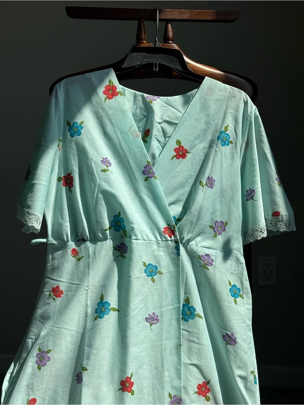 Vintage Handmade Floral Robe House Dress Cottagecore Prairie Maxi Dress